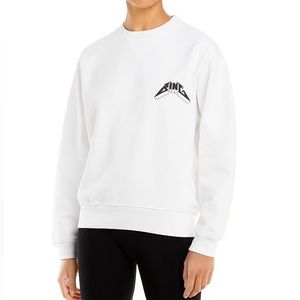 Anine Bing White Sweatshirt with Black Logo
